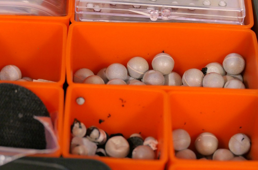 Boxes of reflective markers