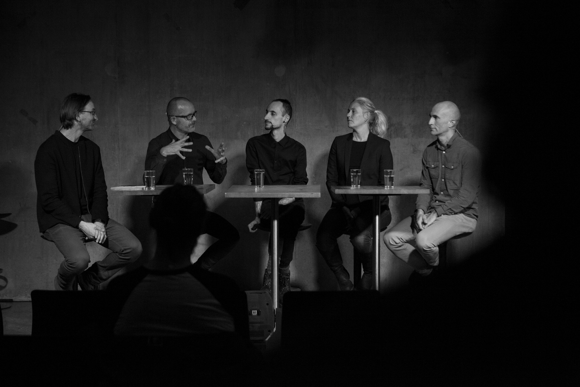 A panel discussion on stage