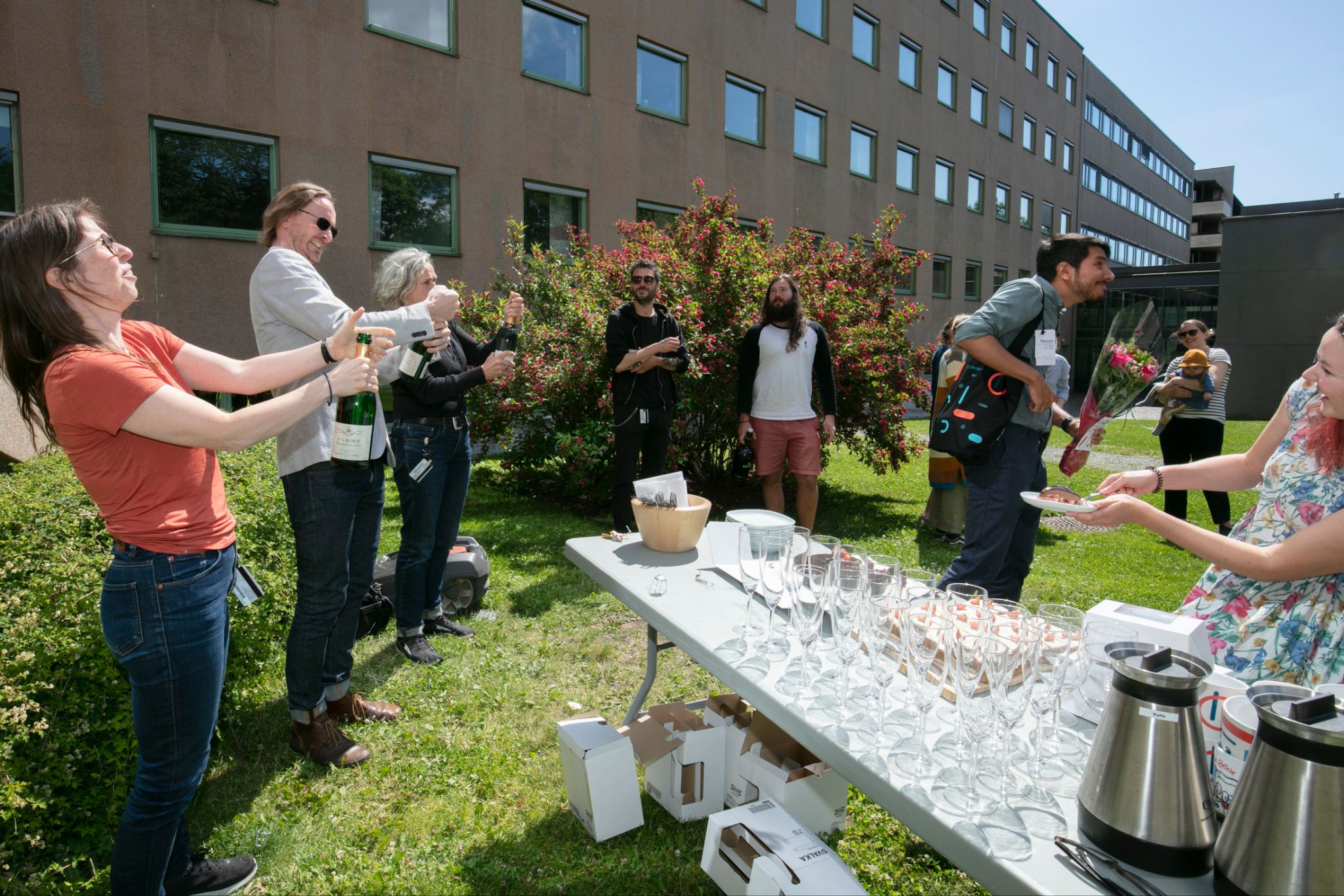 An outdoor celebration