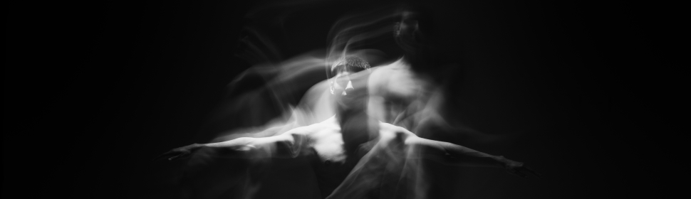 A dancer in motion, blurred
